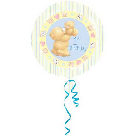 1st Birthday Forever Friends Foil Balloon (Unfilled)